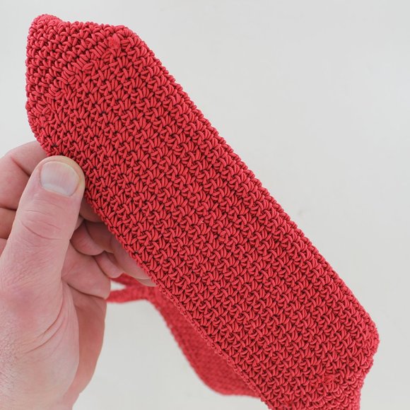 New Carlo D'Santi Hand Crochet Bag -Red with Multi - Picture 6 of 10